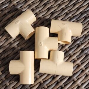 LOT OF 5 Nibco "Tee" 3/4" B137.6 CPVC 4120 D-2846 D3 Plastic PVC Greenhouse